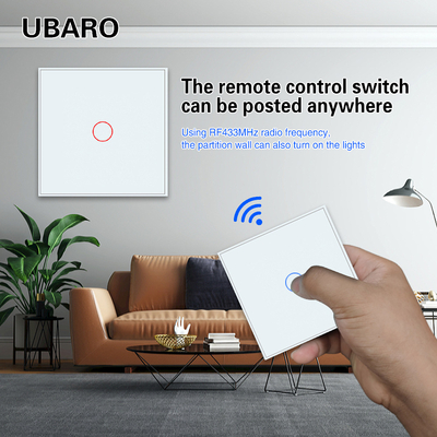 1 Gang Wireless Remote Switch 433rf Wall Control Wifi Wall Switch Live Wire Control With Led Indicator