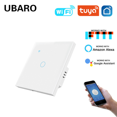 quality 1Gang EU Type 86 Smart WI-FI Switch App Remote Timing Voice Control Tuya Smart Home Switch 220V 10A factory