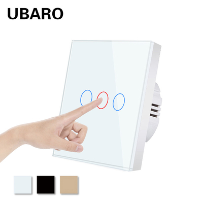 Goede prijs. Home Single Fire Wire Touch Screen Light Switch Embedded 3 Gang Smart Light Switcher Online