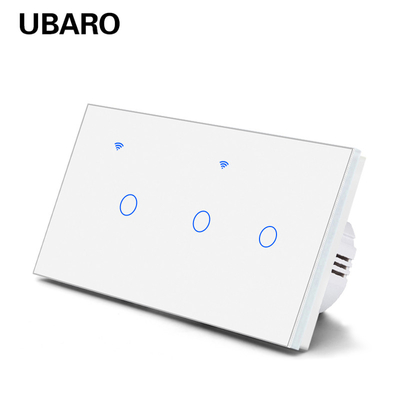 good price 146 Type Eu Standard Wall Mounted Switch With Tuya Wifi Remote Control Lamp Switch Alexa Alice Google Assistant online