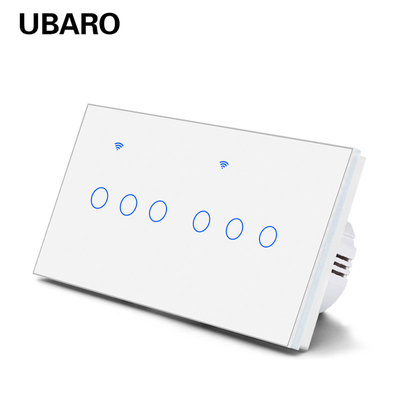 good price 6 Gang Intelligent WiFi Smart Outdoor Light Switch For APP Vocie Touch Control online
