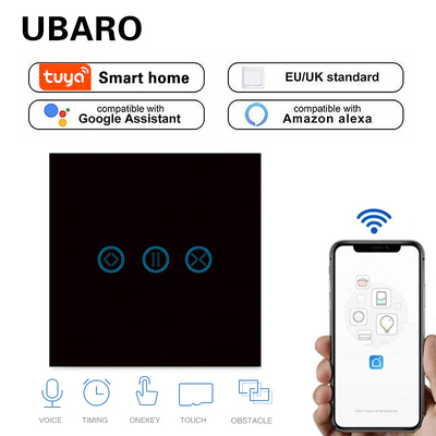 good price 1800W Tuya Curtain Smart Wi-fi Programmable Switch Wall Concealed Installation App Remote Timing Voice Controls online