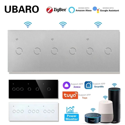 good price Wireless Smart Zigbee Wall Switch Zigbee Hubs Zigbee Wireless Switch 6 Gang online