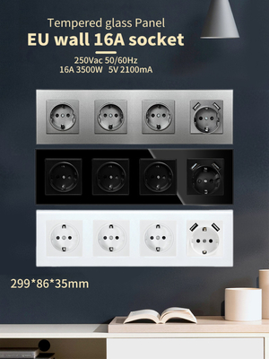 good price Electrical 4 Way Electrical Outlet Grey Floor Mounted Wall Power Socket With Usb online