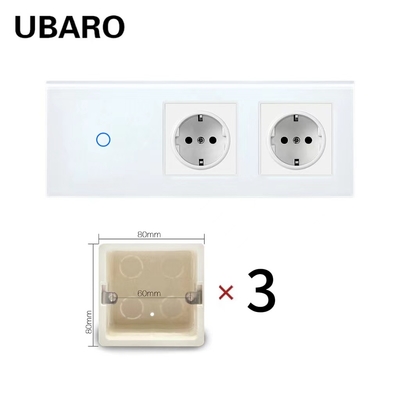 good price Wall Mount 1 Gang Switch Socket  Plastic UL94V0 EU Standard On Off Outlet Switch online