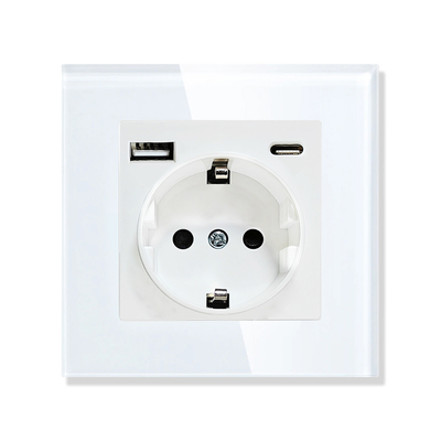 good price Electrical Multi Wall Socket Outlet 82 X 82 X 40mm Usb Type C Wall Socket online