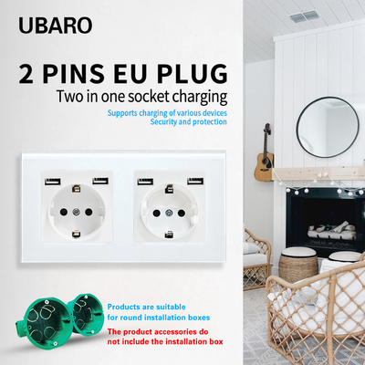 good price 60mm AC250V Electrical Wall Socket Bottom Box 4 Usb Plug Socket Port online
