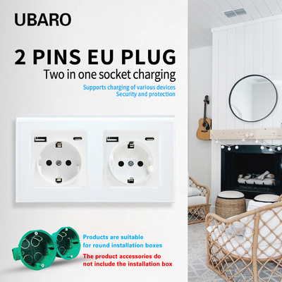 Goede prijs. 110V - 240V 3500W Vloer gemonteerd USB C Plug Socket Witte elektrische stopcontact Online