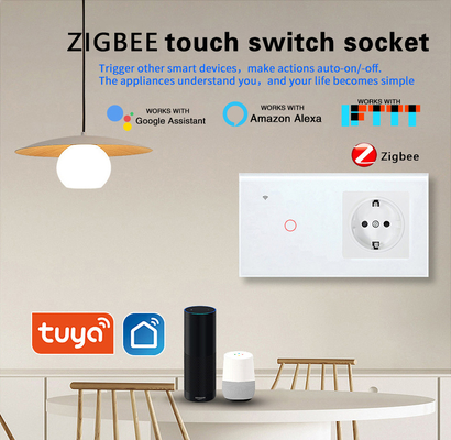 good price Smart Touch Switch Socket Combination Voice Control On Off Outlet Switch With Timing online