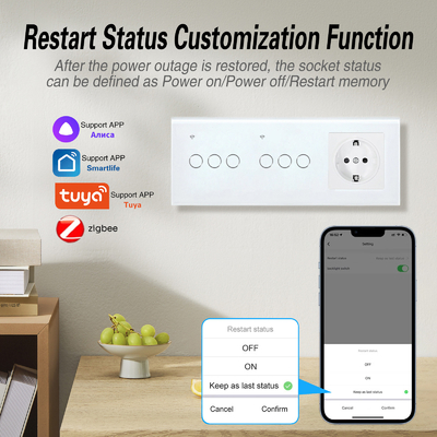 good price Electric Smart Switch And Socket On Off Plug In Switch For APP TuYa Smart , Smart Live online