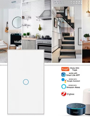 good price 118 Type 1Gang Google Home Tuya Smart Zigbee Switch Amazon Alexa Yandex Alice 21 Languages Smart Wifi Switch online