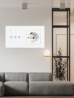 good price Smart LED Light Switch Socket Combination Gold Sockets And Light Switches For Smart Life online