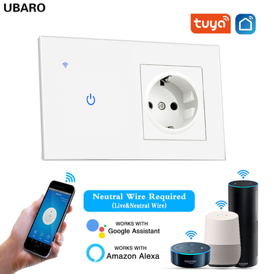 good price Square Switch And Outlet Combo App Remote Control Light Switch Outlet Combo online