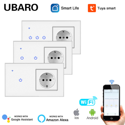 good price TuYa WiFi Smart Switch Socket Combination App Manual Control Smart Plug With Switch online