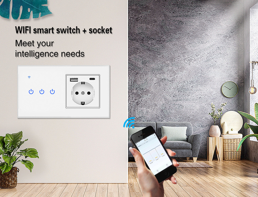 Goede prijs. USB TypeC Switch Socket Combinatie 280g/Pcs Smart Home Switch En Socket Online
