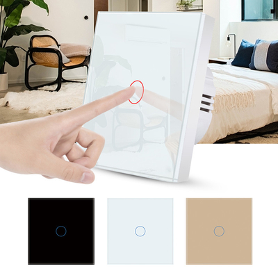 quality Euro Standard Touch Light Switch 1 Gang Single Wire Switches For Home factory