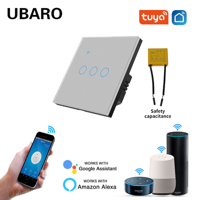 good price Eu Standard 3gang Tuya App Intelligent Switch Remote/Voice/Timing Smart WIFI Switch Sharing Control 5-400W/gang online