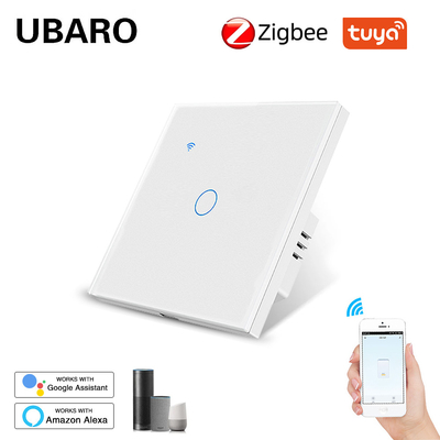 good price UBARO 86 Type Smart Tuya Zigbee Switch App Remote Control Support Google Assistant Amazon Alexa Yandex Alice online