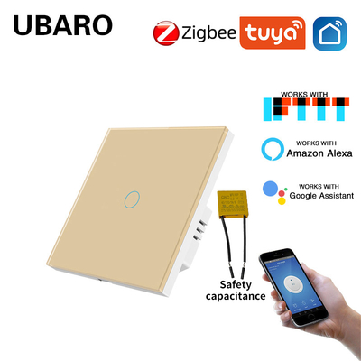 good price 1Gang Tuya Smart Home Zigbee Light Switch Uk Standard EU Standard Zigbee Led Indicator Support Google Assistant Voice online