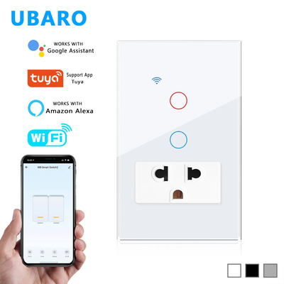 good price 118 Type 2 Gang Wifi smart Switch and Tailand/Vietnam Socket with App Remote Control online