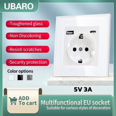 good price Type C USB Port Electric Socket For 110-240Vac 50/60Hz Input Voltage Distributor online