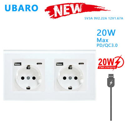 good price Type C USB Wall Socket Type 153 European Standard Round Mounting Bottom Box online