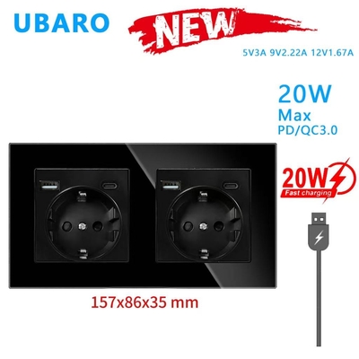 good price 2 Type C 2 Usb Electric Wall Socket Type 157 European Standard online